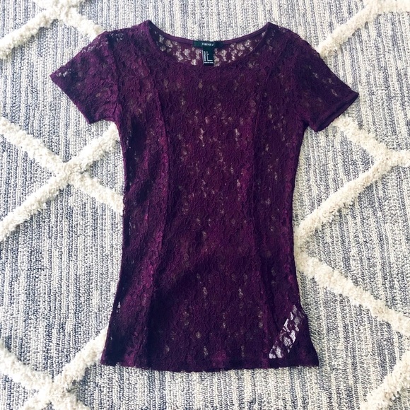 Forever 21 lace tee - Picture 1 of 3